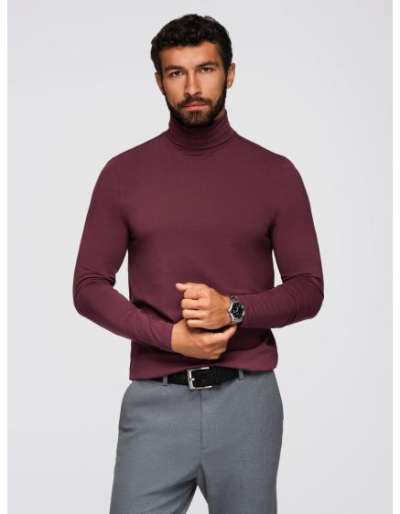 Férfi garbó hosszú ujjú – bordó V6 OM-LSCL-0130