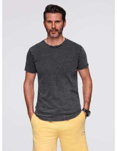 Férfi póló nagy nyomtatással – fehér V1 OM-TSPT-0245