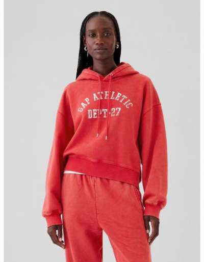 Crop pulóver logóval