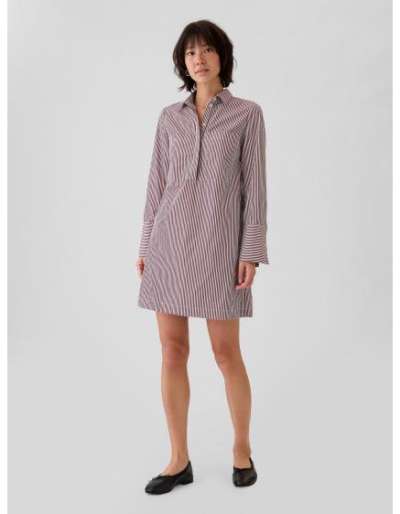 Csíkos ing mini ruha