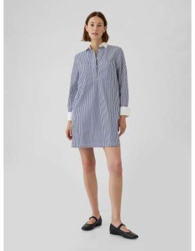 Csíkos ing mini ruha