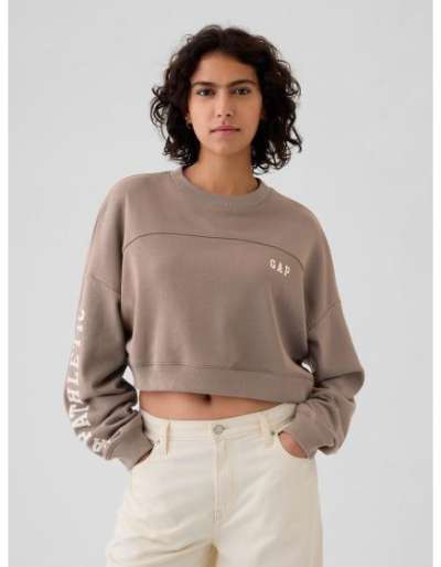 Crop pulóver logóval