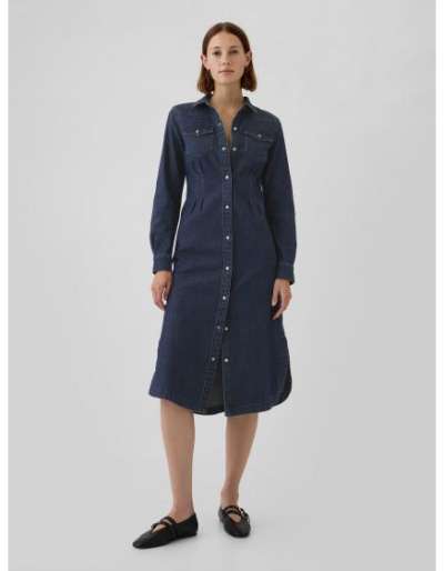 Denim Midi ruha Western