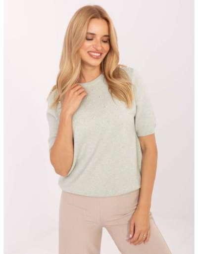 Barna női pulóver rövid ujjú