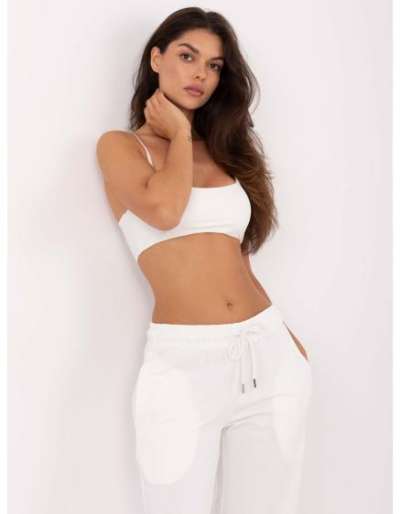 Ecru melegítő nadrág széles szárral