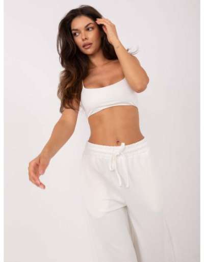 Ecru melegítő nadrág viszkózával