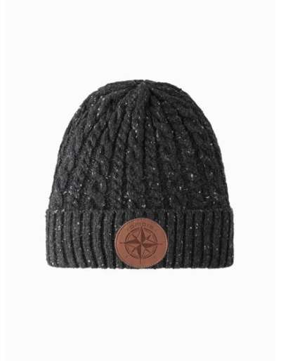 Férfi sapka kerek dombornyomott felirattal – grafit V1 OM-ACWH-0121