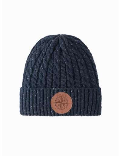 Férfi sapka kerek dombornyomott felirattal – sötétkék V2 OM-ACWH-0121