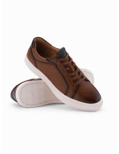 Férfi cipők öko bőrből – barna V1 OM-FOCS-0179