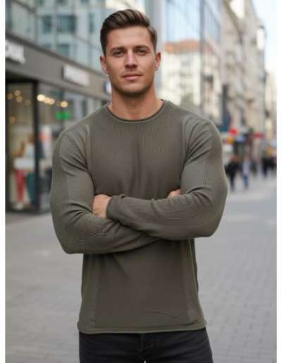 Férfi pulóver, khaki WX2310z