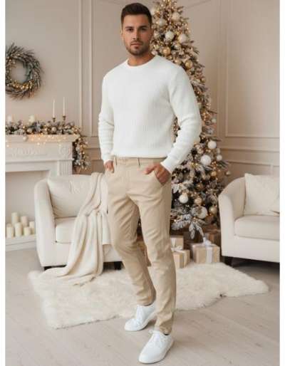 Férfi bézs nadrág