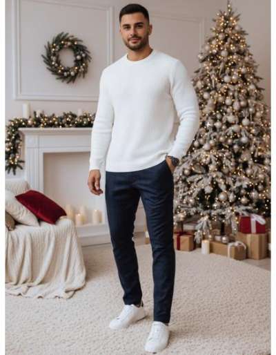 Férfi szabadidő nadrág, sötétkék