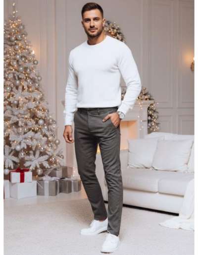 Férfi chino nadrág, sötét szürke