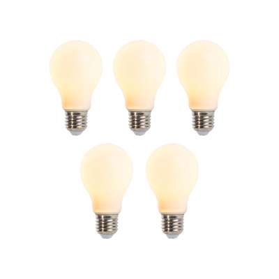 5 db-os készlet E27-es fényerőszabályozható LED izzó A60 matt 5W 380lm