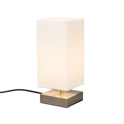 Modern asztali lámpa fehér acéllal - Milo