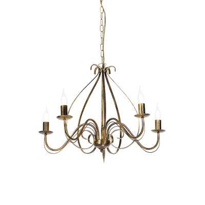 Klasszikus csillár antik arany 5-lámpás - Giuseppe