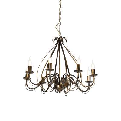 Klasszikus csillár antik arany 8-lámpás - Giuseppe