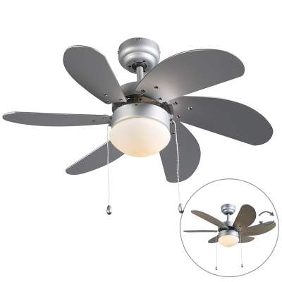 Mennyezeti ventilátor acélból, famintával, 80 cm, húzókapcsolóval - Fresh