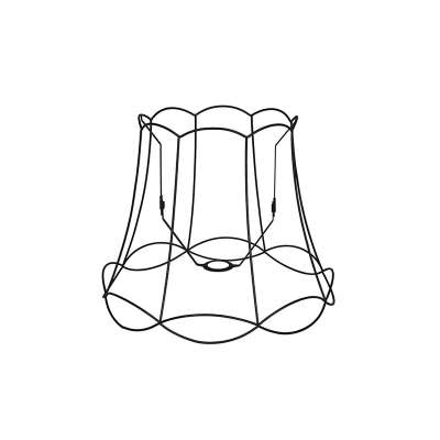 Fém lámpabúra fekete 45/36 - Granny Frame