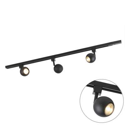 Okos, modern fekete sínrendszer 1 fázisú, 3 Wifi GU10-zel - Iconic Gissi