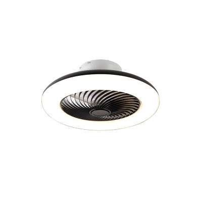 Mennyezeti ventilátor fekete 55,5 cm LED-del, fényerőszabályzóval és távirányítóval - Clima