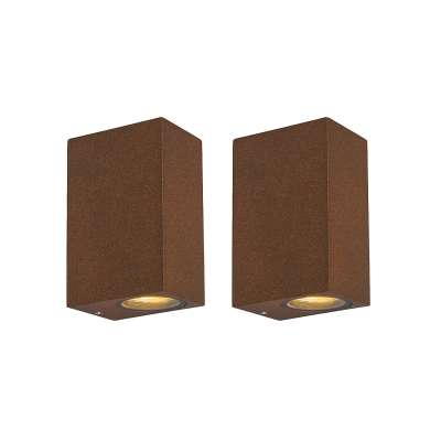 2 db-os ipari fali lámpa készlet rozsdabarna 2 lámpás IP44 - Baleno