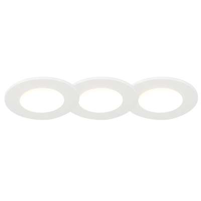 3 db-os készlet fürdőszobai beépíthető spotlámpa kerek LED 5W fehér vízálló - Blanca