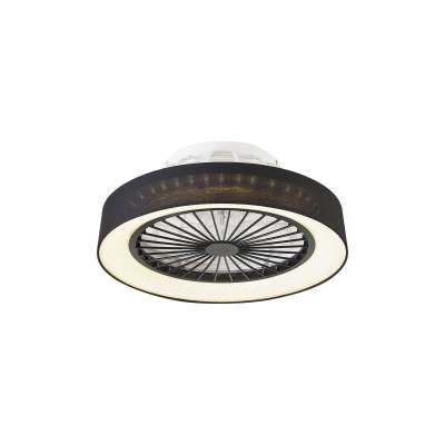 Fekete mennyezeti ventilátor csillag effektussal 47 cm LED-del, fényerőszabályzóval és távirányítóval - Emily