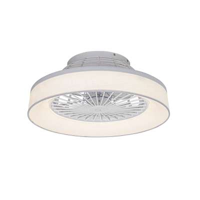 Fehér mennyezeti ventilátor csillag effektussal 47 cm LED-del, fényerőszabályzóval és távirányítóval - Emily