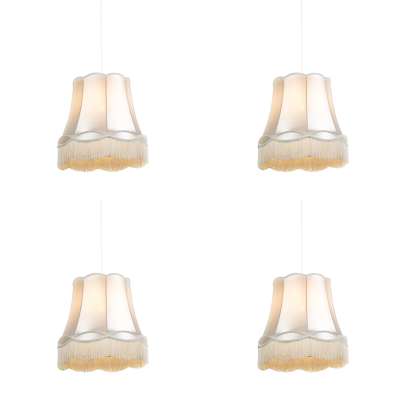 4 db-os szett retro lógólámpa krém 45 cm - Granny