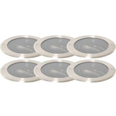 6 db-os talajszpot készlet acél AR111 állítható IP65 - Delux Honey