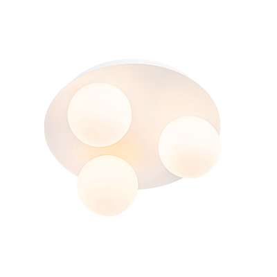 Modern fürdőszobai mennyezeti lámpa fehér 3-lámpás - Cederic