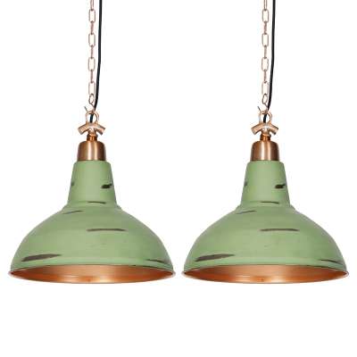 2 db vintage függőlámpa készlet réz - Goliath nagy