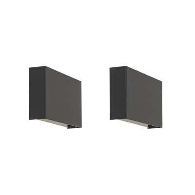 2 db modern fali lámpa készlet fekete - Otan