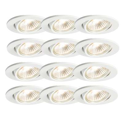 12 db-os beépített spotlámpa készlet fehér dönthető - Cisco