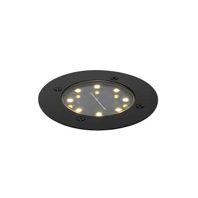 Modern fekete talajszpot LED-del IP65 napelemes - Terry