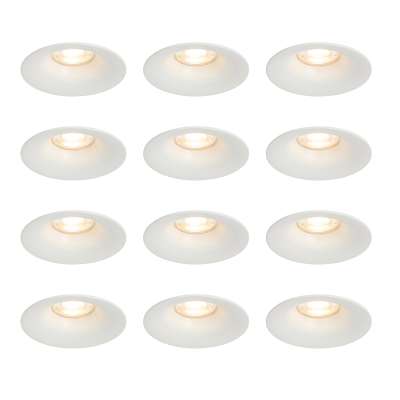 12 db-os beépíthető spotlámpa szett fehér GU10 50 mm - Gijs