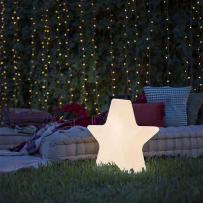 Karácsonyi állólámpa fehér 60 cm, újratölthető RGBW LED-del - Nova