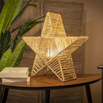 Karácsonyi állólámpa barna 40 cm, beépített LED-del, IP54, újratölthető - Sisine