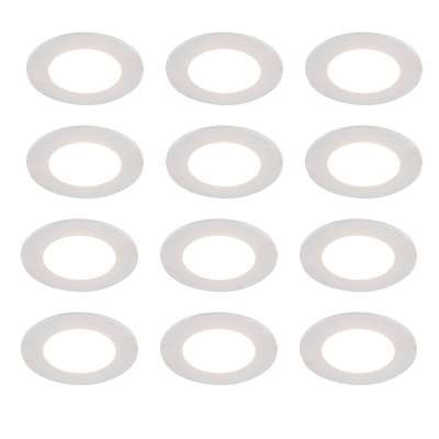 12 db-os beépíthető spotlámpa szett fehér, Dim-to-Warm LED-del 7W IP65 - Blanca