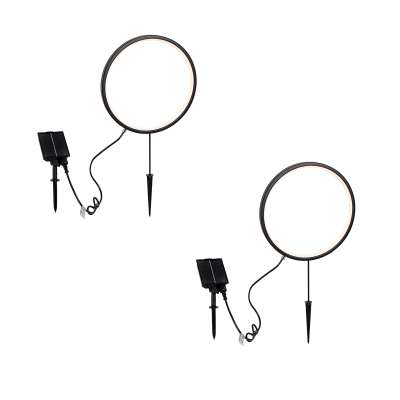 2 db fekete Adalind kerti tükörlámpa szett 60 cm, újratölthető LED-del és napelemmel, IP65