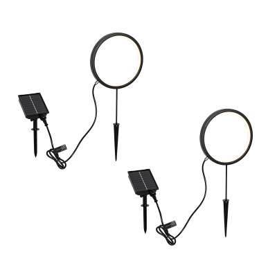 2 db fekete Adalind talajszpotlámpa szett 50 cm, újratölthető LED-del és napelemmel, IP65