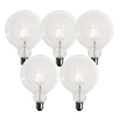 5 darab E27 dimmelhető LED izzó készlet G125 5W 450 lm 3000K