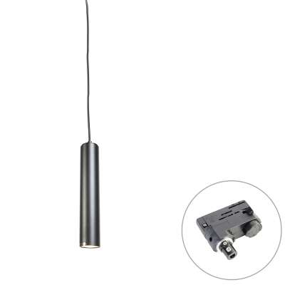 Design függőlámpa fekete, 3 fázisú sínadapterrel - 3 fázisú Tuba Small