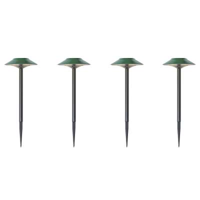 4 darabos zöld leszúrható spotlámpa készlet LED-del IP44 Solar - Mushroom