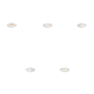 5 darabos modern fehér talajba süllyeszthető spotlámpa LED-del IP67 - Linsey