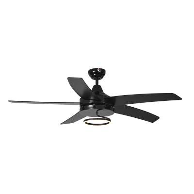 Mennyezeti ventilátor fekete 132 cm LED-del és távirányítóval - Cool Anello