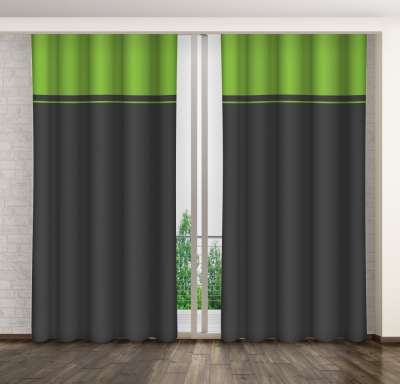 Szürke-zöld dekoratív drapéria a nappaliba Hossz: 280 cm