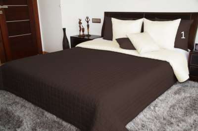 Kétoldalas ágytakaró barna színben, ketteságyra Szélesség_ 75 cm | Hossz: 160 cm