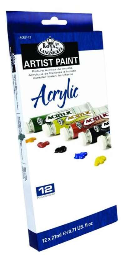 Akrilfestékek ARTIST Paint 12x21ml  (festőszett Royal & Langnickel )